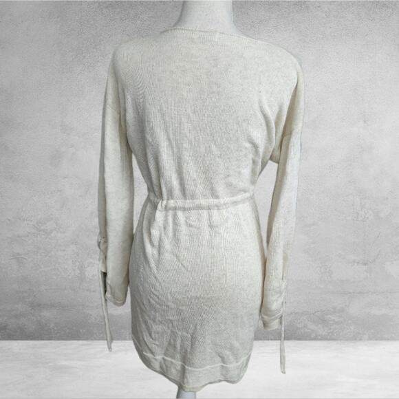 Fimfi Large Faux Wrap Drawstring Waist Sweater - Picture 2 of 7